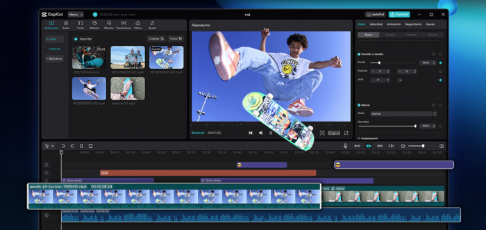 Graba y edita videos para Redes sociales con CapCut (En línea)